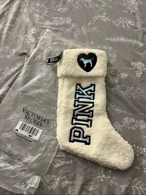 Victoria's Secret Cream Sherpa Holiday Stocking